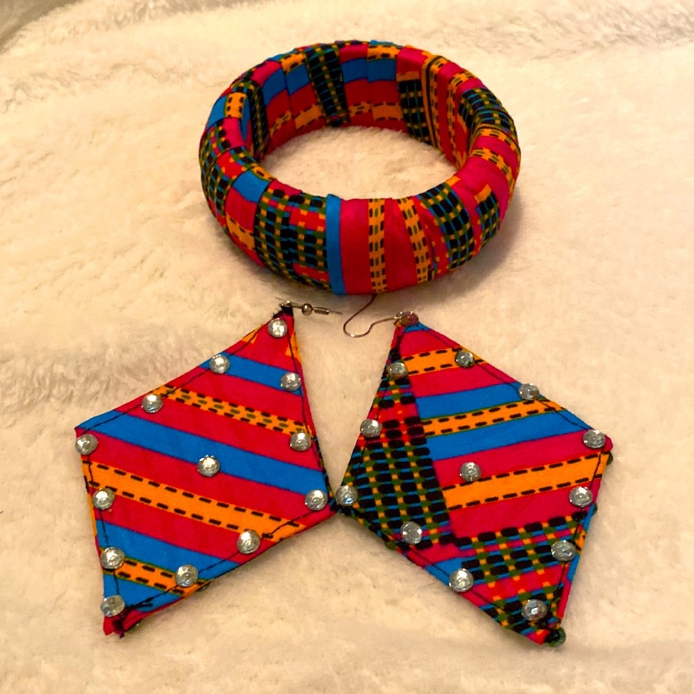 AFRICAN Bracelet Set - Vibrant Primary Colors
